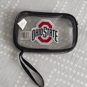 Ohio State Clear Zip Pouch - Red & Black Logo
